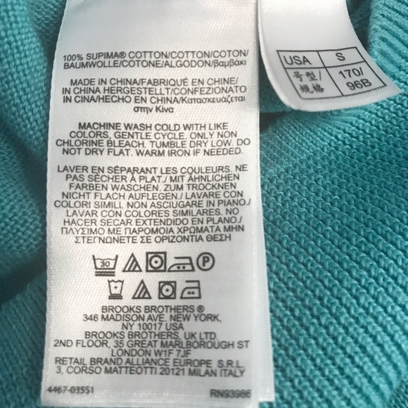 Brooks Brothers turquoise v-neck sweater vest - Picture 4 of 7